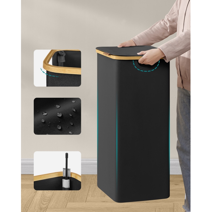 Panier à linge TATE noir