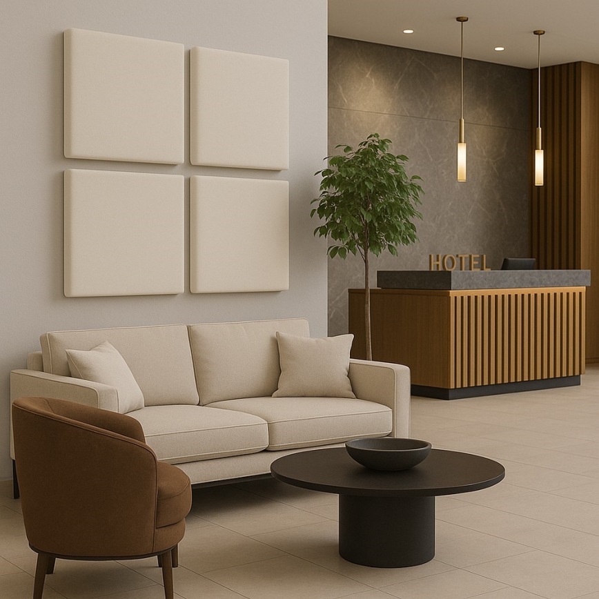 Panneau acoustique SILENCE 58x58 cm crème