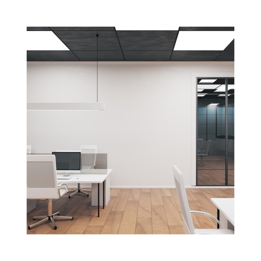 Panneau en saillie BRISBANE LED/36W/230V 4000K 59,5x59,5 cm noir
