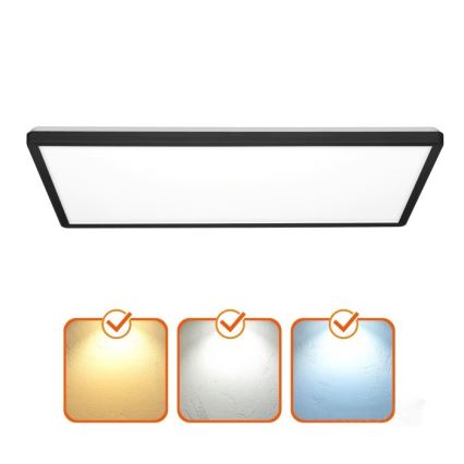 Panneau en saillie NIVERA LED/32W/230V IP54 3000/4000/6000K 29,5x59,5 cm noir