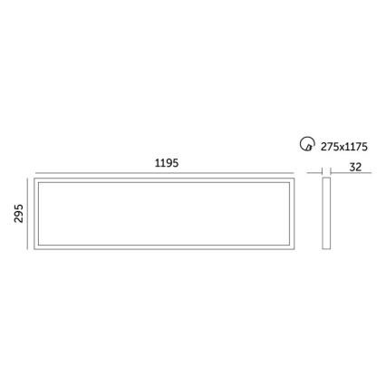 Panneau encastrable à intensité variable CAPRI LED/25/36/40W/230V 3000/4000/5700K IP44 30x120 cm