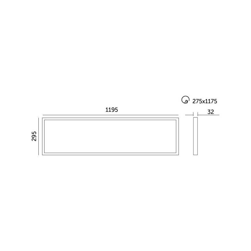 Panneau encastrable à intensité variable CAPRI LED/25/36/40W/230V 3000/4000/5700K IP44 30x120 cm