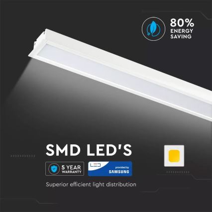 Panneau encastrable LED SAMSUNG CHIP LED/40W/230V blanc