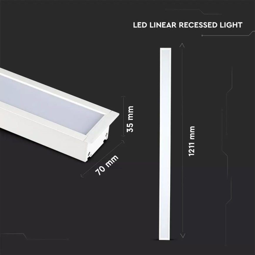 Panneau encastrable LED SAMSUNG CHIP LED/40W/230V blanc