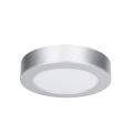 Panneau LED 2 en 1 en saillie/encastré 12W/230V 3000/4000/6000K Ø17cm IP54 argenté