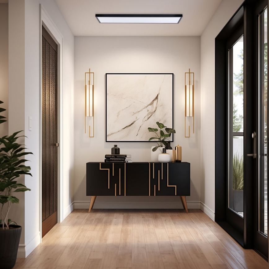 Panneau LED/60W/230V 4000K 30x120 cm noir