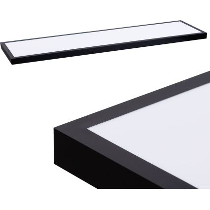 Panneau LED/60W/230V 4000K 30x120 cm noir