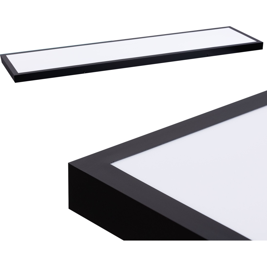 Panneau LED/60W/230V 4000K 30x120 cm noir