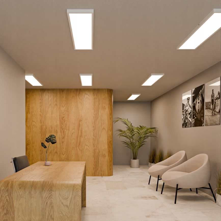 Panneau LED en saillie 60W/230V 30x120 cm blanc