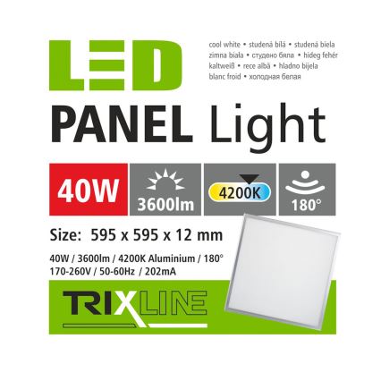 Panneau LED encastrable LED/40W/230V 4200K
