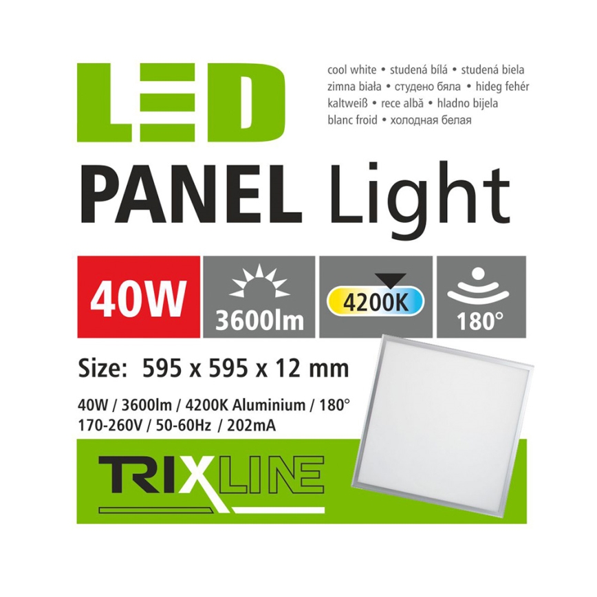 Panneau LED encastrable LED/40W/230V 4200K