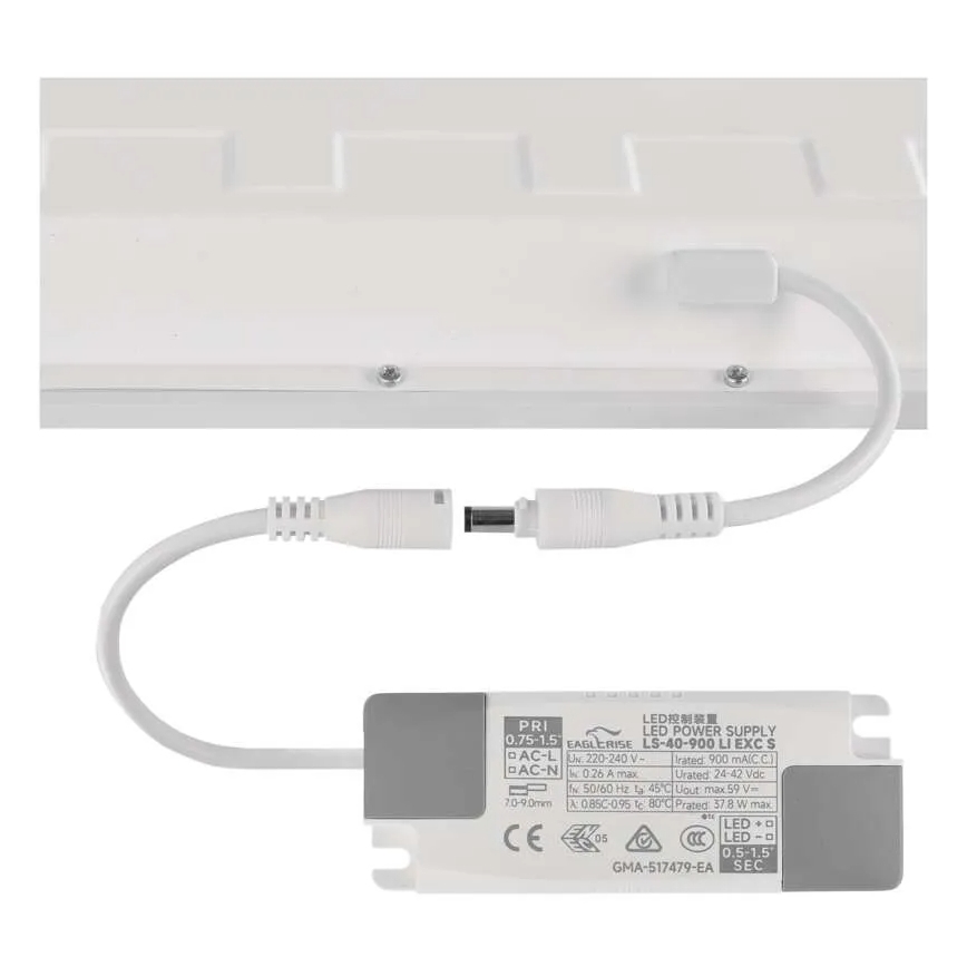 Panneau LED encastrable pour faux plafond DIXXO LED/36W/230V 4000K 60x60 cm blanc