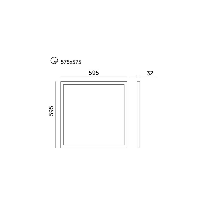 Panneau LED pour faux plafond DAVRO LED/40W/230V 4000K 59,5x59,5 cm blanc