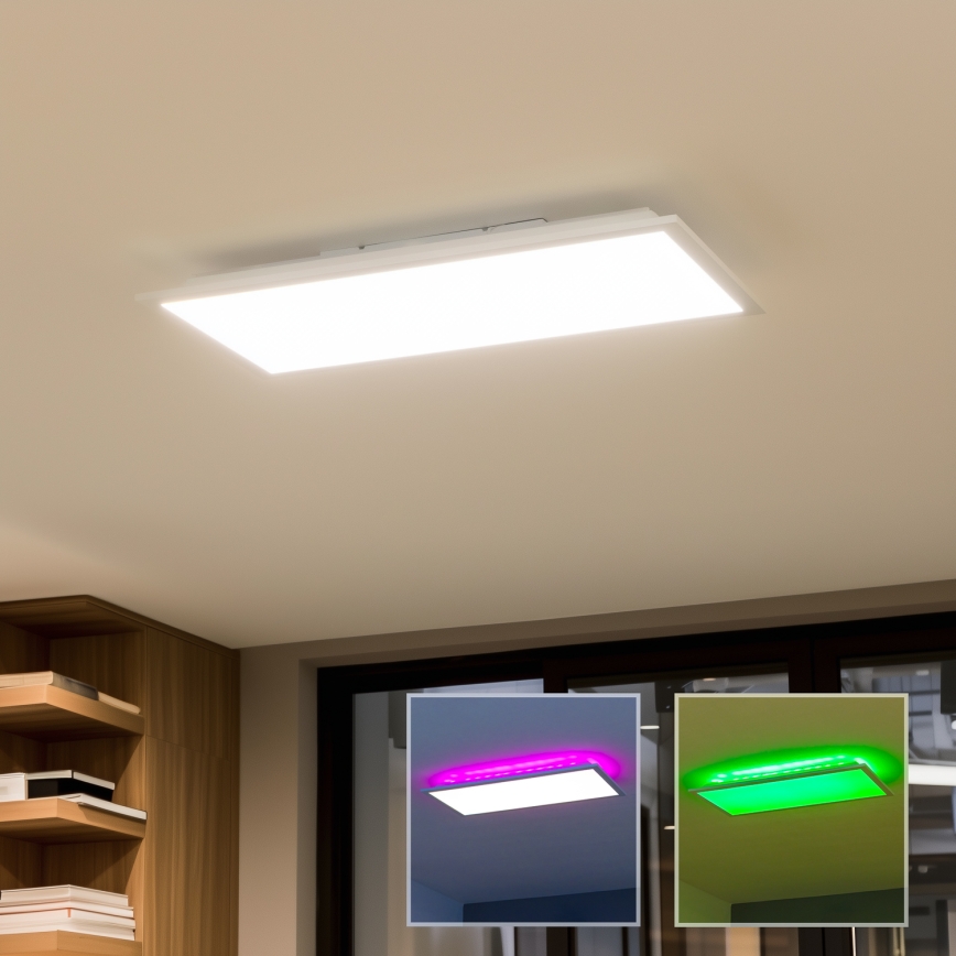 Panneau LED RGBW dimmable en saillie/22W/230V/2700-6500K/29,5x59,5 cm + télécommande