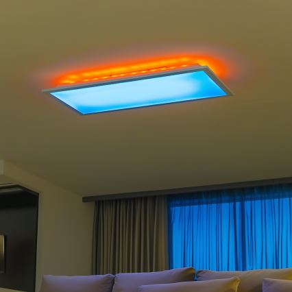 Panneau LED RGBW dimmable en saillie/22W/230V/2700-6500K/29,5x59,5 cm + télécommande