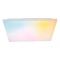 Panneau LED RGBW dimmable en saillie, 24W/230V, 2700-6500K, blanc + télécommande