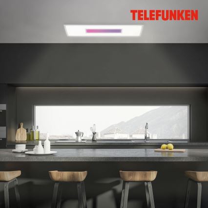 Panneau LED RGBW dimmable LED/20W/230V 3000-6500K 25x100 cm argenté + télécommande