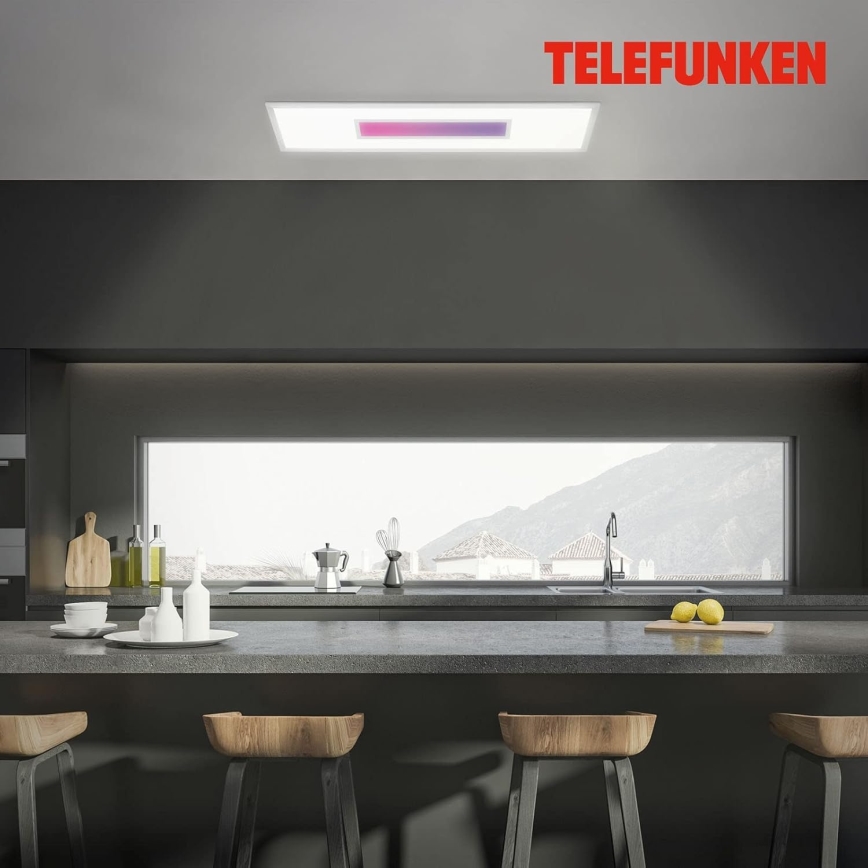 Panneau LED RGBW dimmable LED/20W/230V 3000-6500K 25x100 cm argenté + télécommande