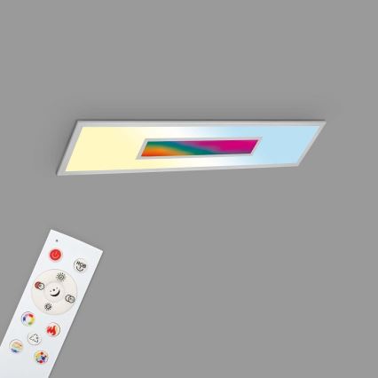 Panneau LED RGBW dimmable LED/20W/230V 3000-6500K 25x100 cm argenté + télécommande
