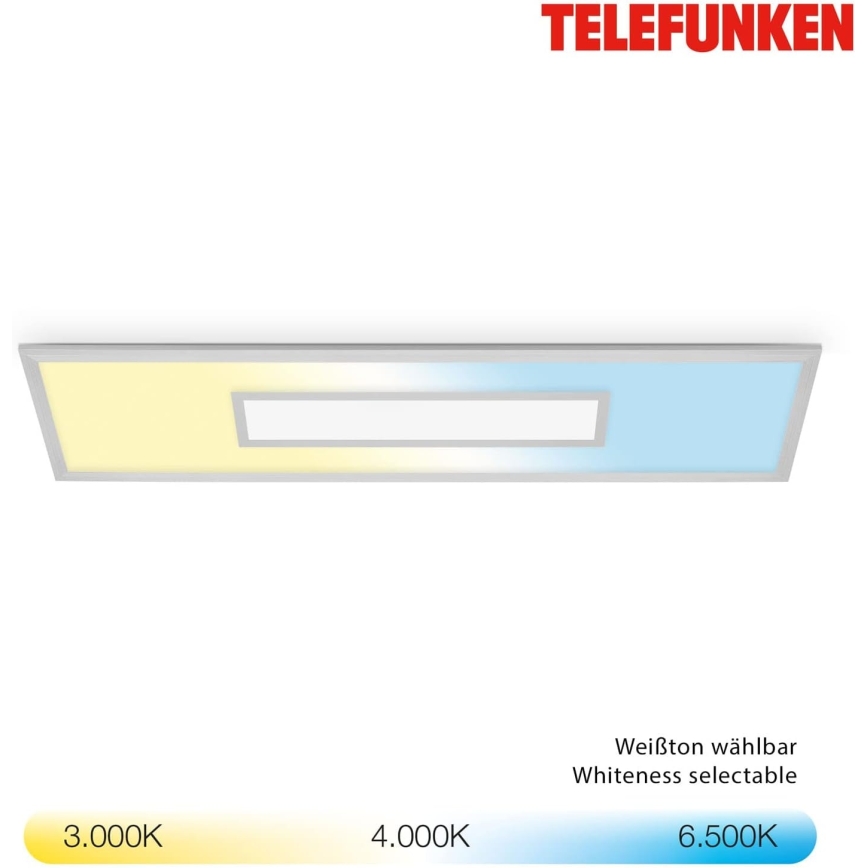 Panneau LED RGBW dimmable LED/20W/230V 3000-6500K 25x100 cm argenté + télécommande