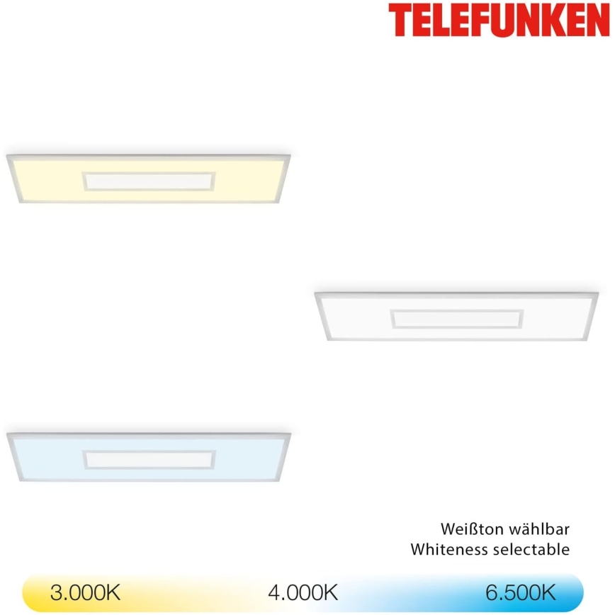 Panneau LED RGBW dimmable LED/20W/230V 3000-6500K 25x100 cm argenté + télécommande