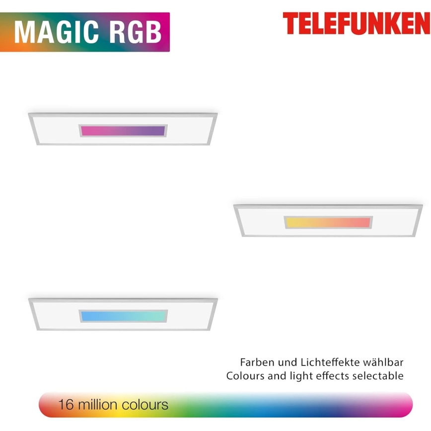 Panneau LED RGBW dimmable LED/20W/230V 3000-6500K 25x100 cm argenté + télécommande