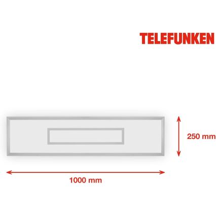 Panneau LED RGBW dimmable LED/20W/230V 3000-6500K 25x100 cm argenté + télécommande