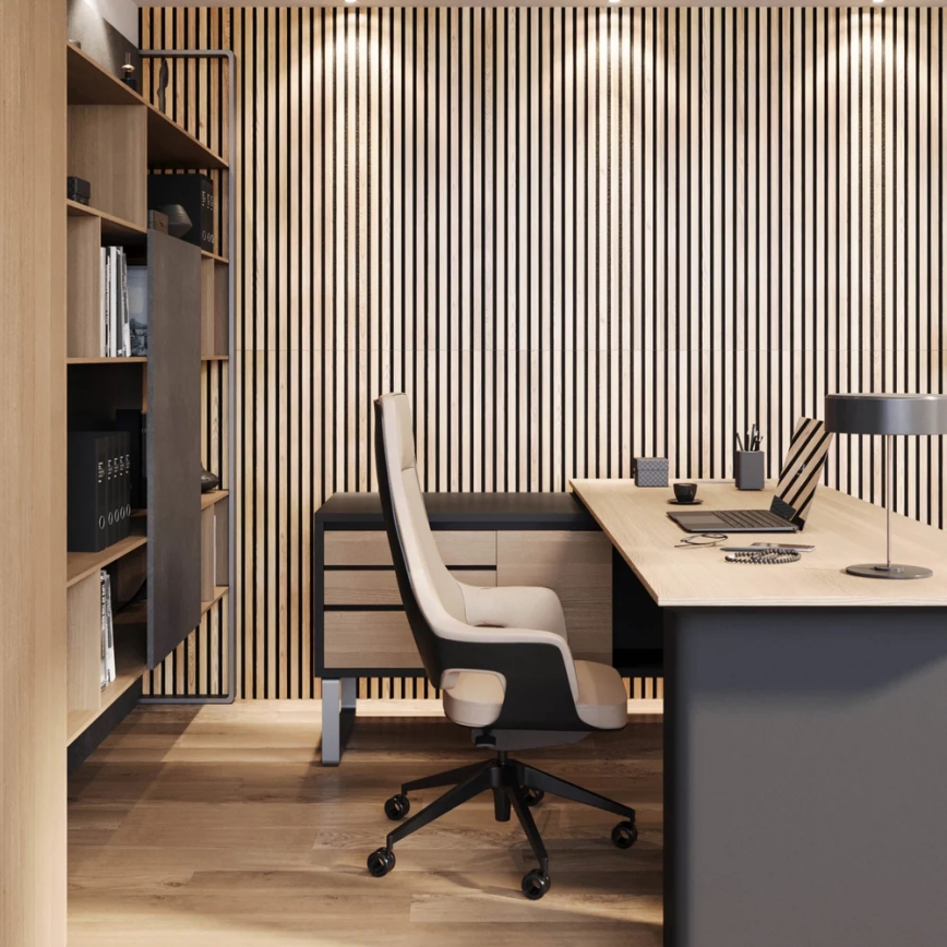 Panneau mural acoustique VASALUND 240x52 cm chêne