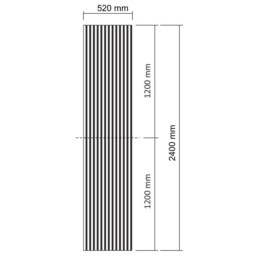 Panneau mural acoustique VASALUND 240x52 cm chêne