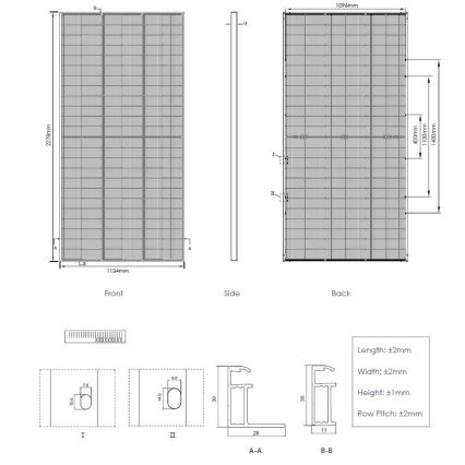 Panneau solaire photovoltaïque JINKO 545Wp cadre argent IP68 Half Cut biface - palette 36 pcs