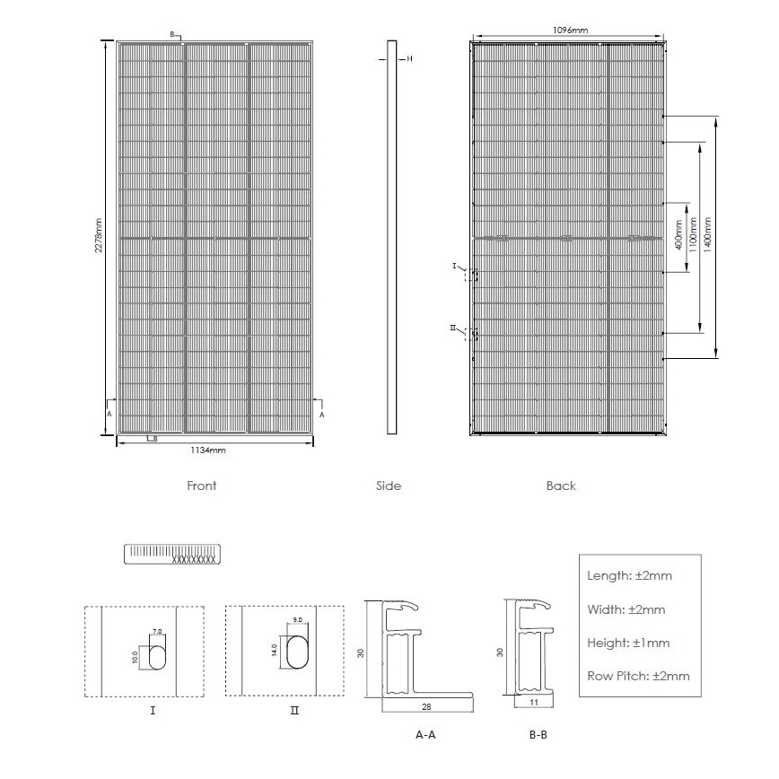 Panneau solaire photovoltaïque JINKO 545Wp cadre argent IP68 Half Cut biface - palette 36 pcs