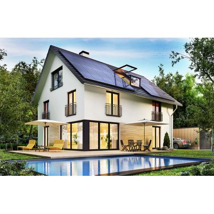 Panneau solaire photovoltaïque Leapton 400Wp full black IP68 Half Cut