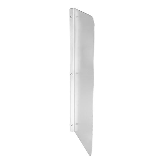 Paroi de séparation pour urinoirs 3x80 cm en inox argenté