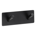 Patère 11,5x4,5 cm inox/noir