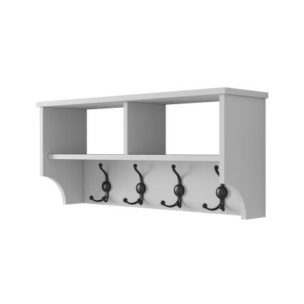 Patère murale 37,2x90 cm blanche/noire