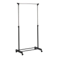 Patère murale amovible 170x88 cm noir/chrome brillant