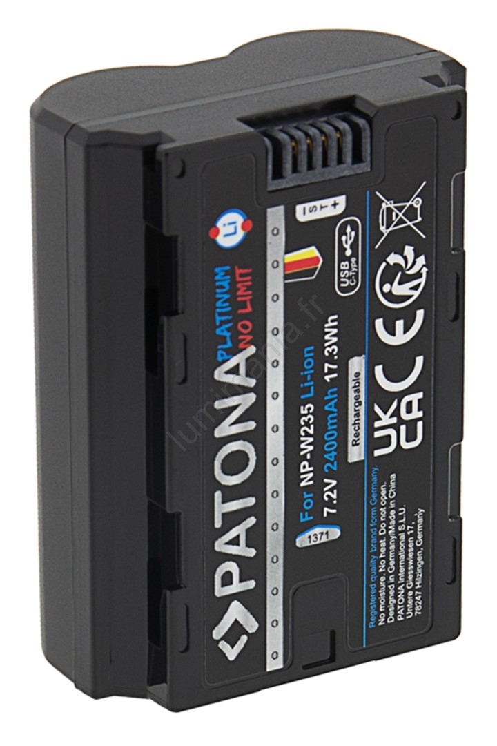 PATONA Platinum NP-W235 Batterij (2x 2600mAh) - Compatibel met Fujifilm GFX50s II GFX-100S GFX-100 II X-H2 X-H2S X-S20 X-T4 X-T5