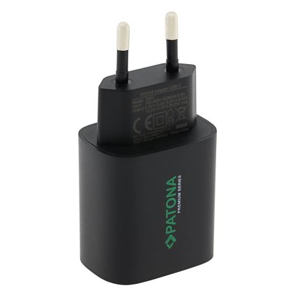 PATONA - Adaptateur de charge USB-C Power delivery 20W/230V noir