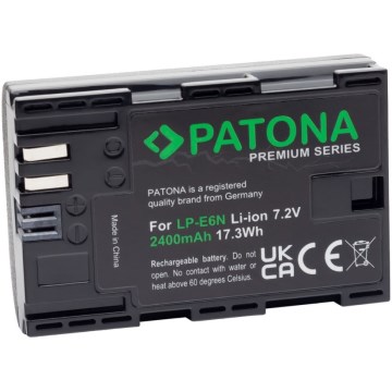 PATONA - Batterie Canon LP-E6N 2400mAh Li-Ion Premium 80D