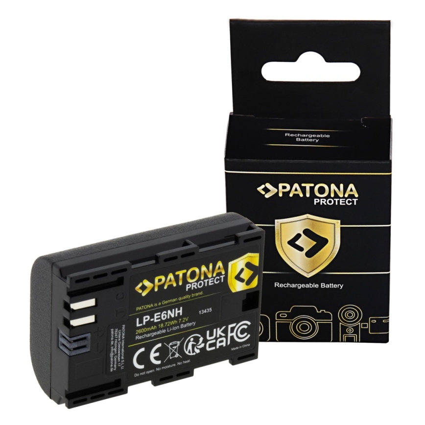 PATONA - Batterie Canon LP-E6NH 2600mAh Li-Ion Protect EOS R5/R6