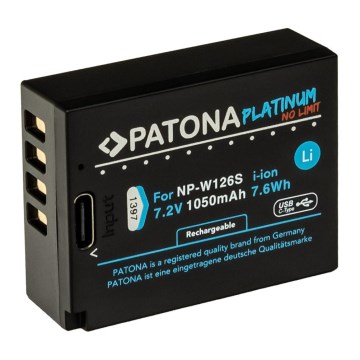 PATONA - Batterie Fuji NP-W126S 1050mAh Li-Ion Platinum Chargement USB-C