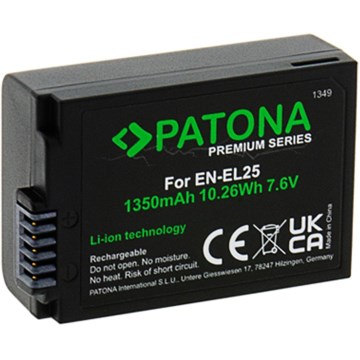 PATONA - Batterie Nikon EN-EL25 1350mAh Li-Ion 7,6V Premium Z50/Z fc