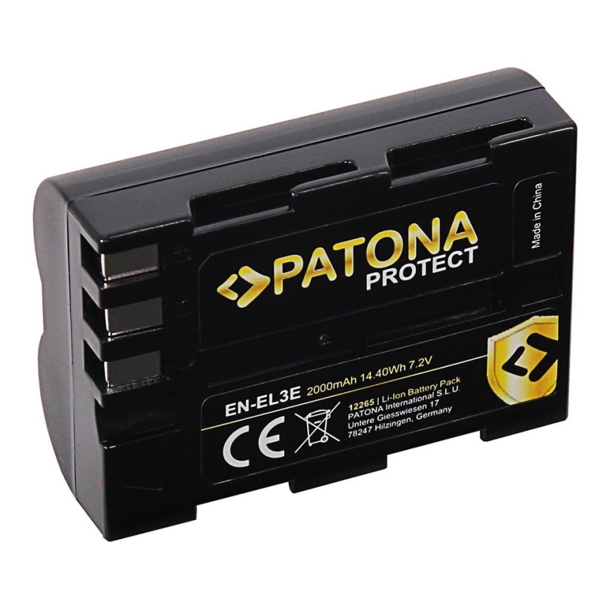 PATONA - Batterie Nikon EN-EL3e 2000mAh Li-Ion Protect