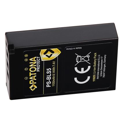 PATONA - Batterie Olympus BLS5 1100mAh Li-Ion Protect