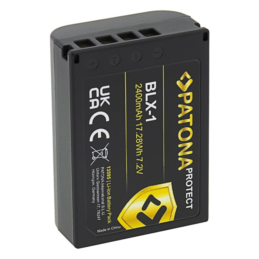 PATONA - Batterie Olympus BLX-1 2400mAh Li-Ion Protect OM-1