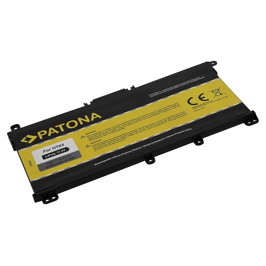 PATONA - Batterie pour HP Pavilion X360 14-BA série 3400mAh Lithium-polymère 11,55V BK03 / BK03XL