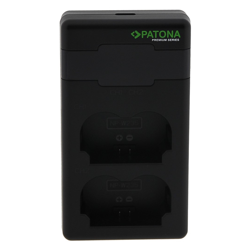 PATONA - Chargeur connecté Dual Fuji NP-W235 + câble USB-C 0,6m