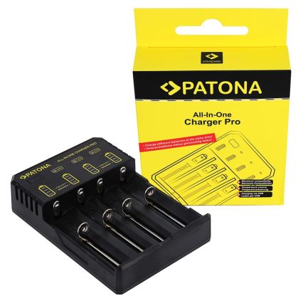 PATONA - Chargeur de piles AA/AAA/18650/14500/CR123A