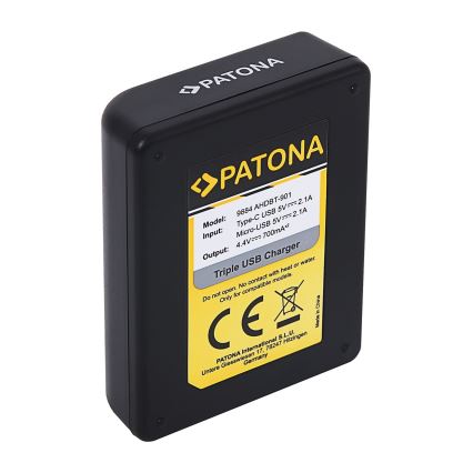PATONA - Chargeur Triple GoPro Hero 9 AHDBT901