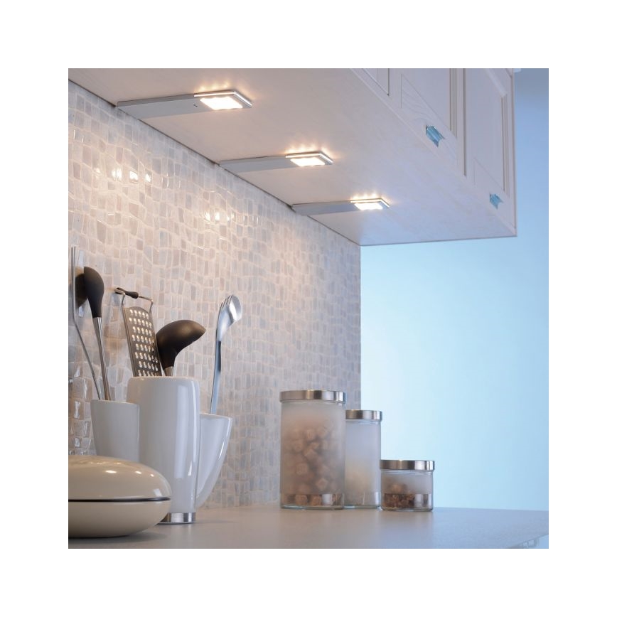 Paul Neuhaus 1120-95-3 - LOT 3x Luminaire de meuble avec détecteur LED/2W/230V